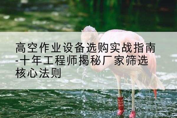西吉剪叉式升降机厂家-高空作业设备选购实战指南-十年工程师揭秘厂家筛选核心法则