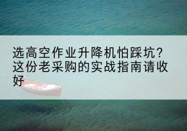 西吉高空作业升降机厂家推荐-选高空作业升降机怕踩坑？这份老采购的实战指南请收好