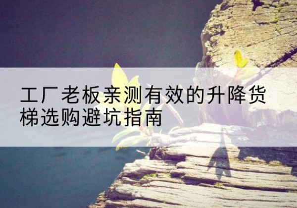 西吉升降货梯怎么选-工厂老板亲测有效的升降货梯选购避坑指南